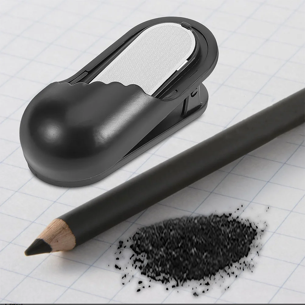 Sacapuntas de carbón para ojos, papel de lija para labios y aire, placa de acero inoxidable para Manual de artistas, 2 uds.