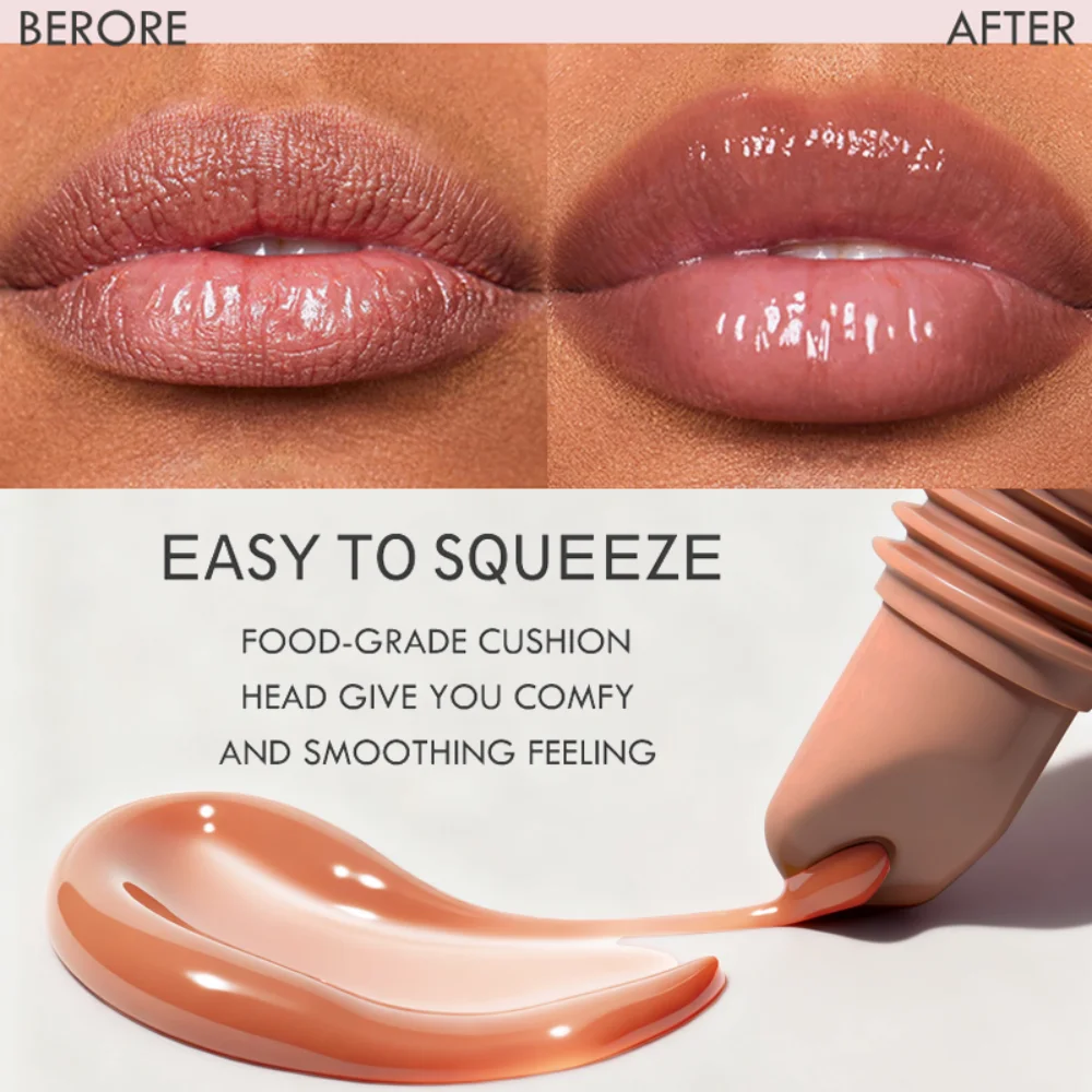 ซัมเมอร์ซันเดย์'วานิลลาบีจลิปบาล์มลิปสติกโปร่งใสชุดลิปกลอสแบบหลอดนุ่มเนียนแต่งหน้าลิปกลอส