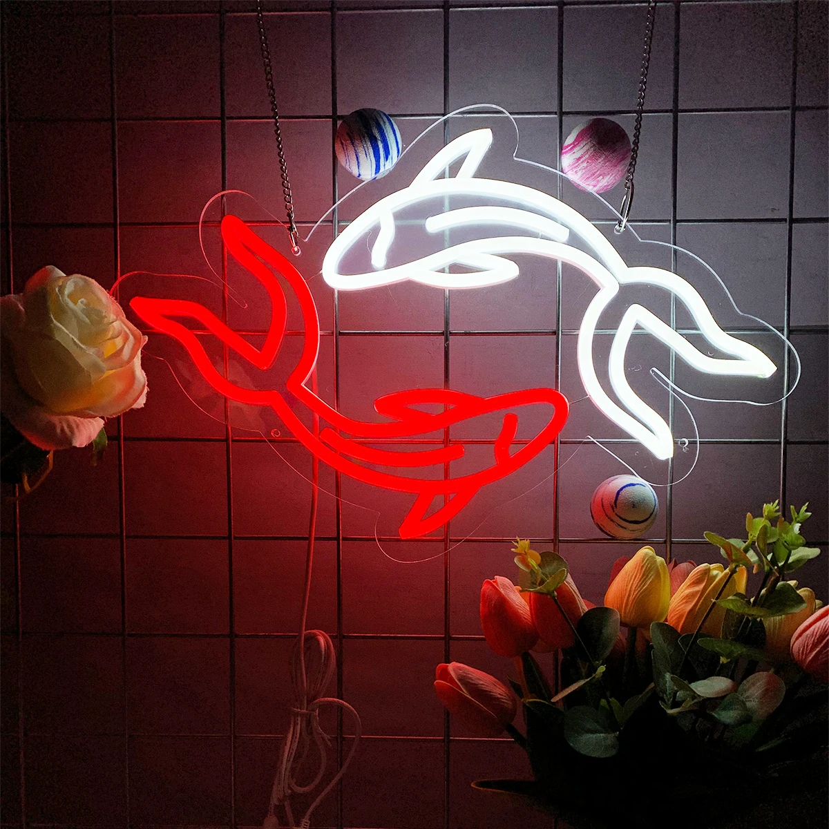 Pisces LED Neon Sign Custom Neon Led Sign Night Yoga Room Decoration Wall Lamp Dimmable