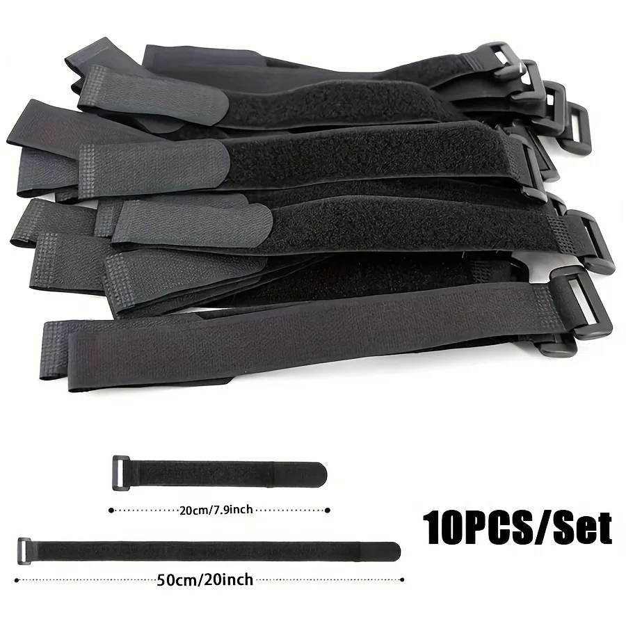 10pcs Reusable Fastening Nylon Fixing Straps, Durable Functional Ties, Cable Ties