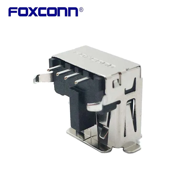 Foxconn UB11153-4K1-4F Single Layer Flanging 90 Degree Bend Foot Elevated type USB2.0 4Pin