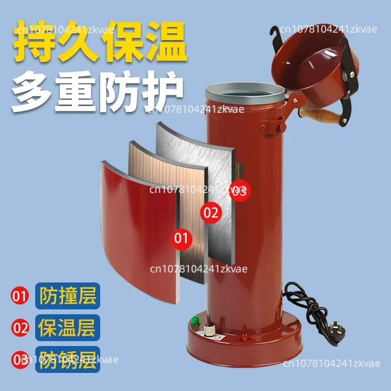 قضيب لحام تجفيف برميل 10 كجم قضيب لحام فرن تجفيف 220 فولت قابل للتعديل درجة الحرارة التدفئة قضيب لحام برميل معزول 5 كجم