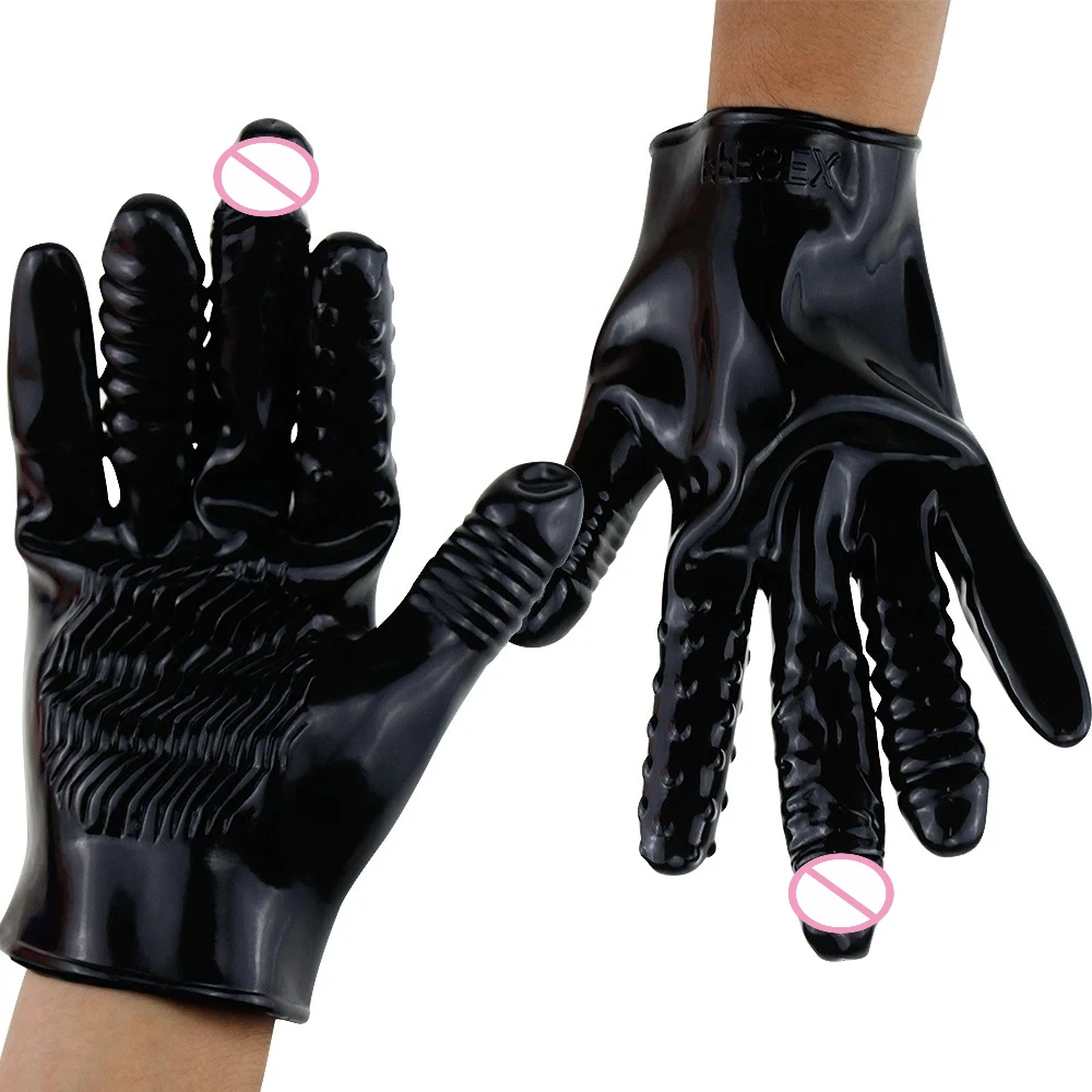 Guantes eróticos consolador para dedos masturbación para parejas estimulador de vagina masajeador de pezones Sex Shop accesorios BDSM guantes sexuales