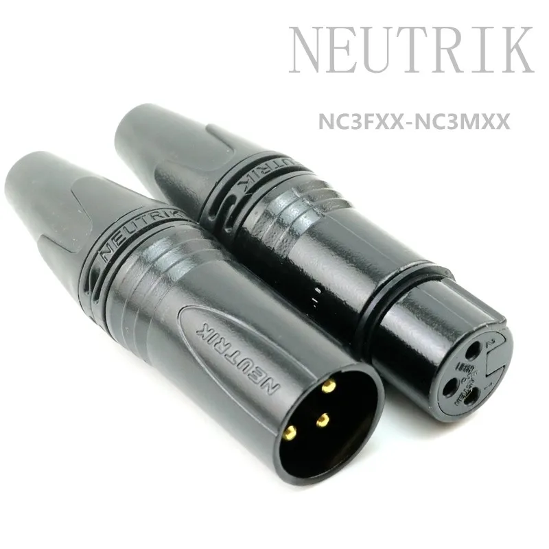 New Brand NEUTRIK XLR Connector 3 pins NC3MXX & NC3FXX Male et femelle Un ensemble 3 Broches XLR Connecteur 20pcs 60pcs / lot