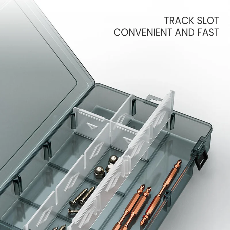 AIRAJ Parts Box Thickened Pressure Resistant Detachable Partition Board Multifunctional Parts Storage Tool Box