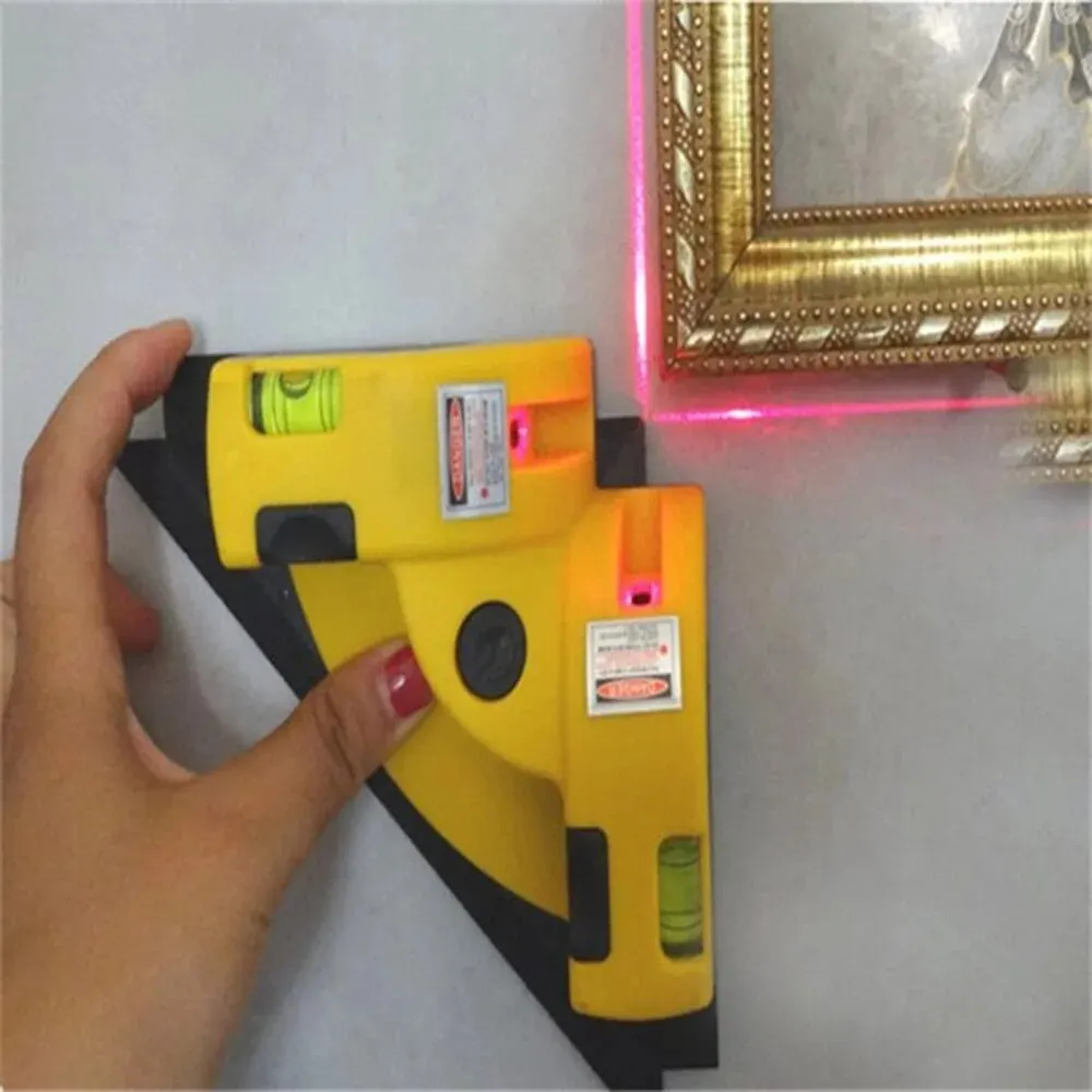 1 Piece High Precision Laser Level with 90 Degree Vertical Horizontal Line Projection for Precise Right Angle Measurement Tool