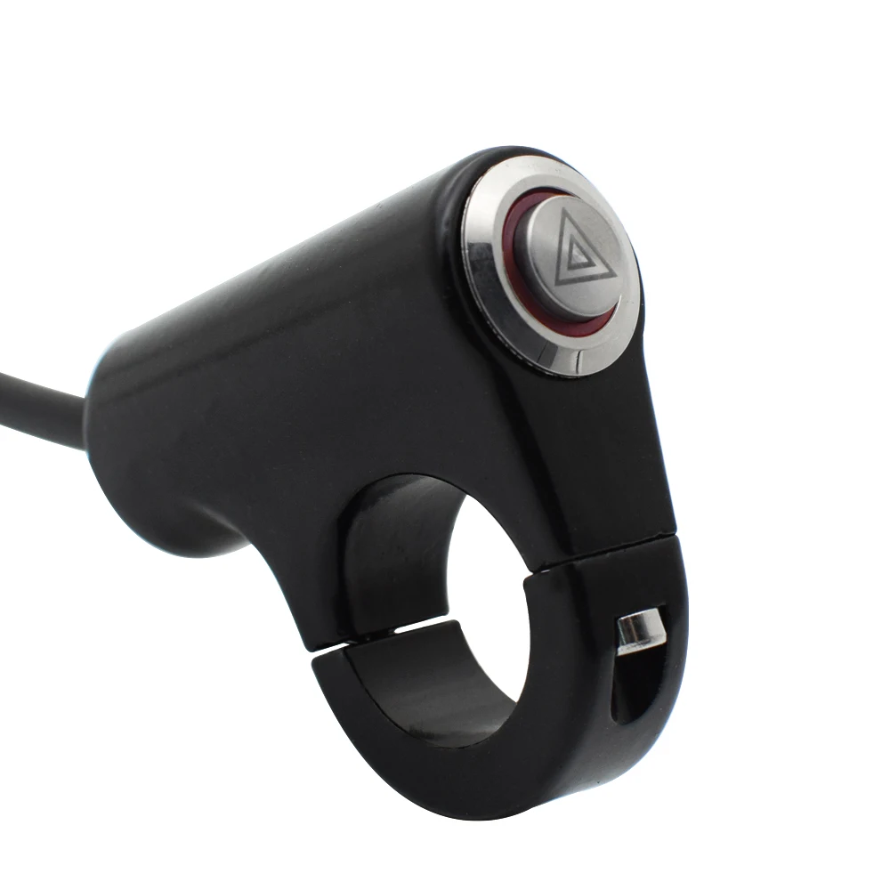 7/8" Universal Motorcycle Switches Handlebar Mount Warning Light Switch Waterproof Flash LED Switch Button Red Flasher image 3
