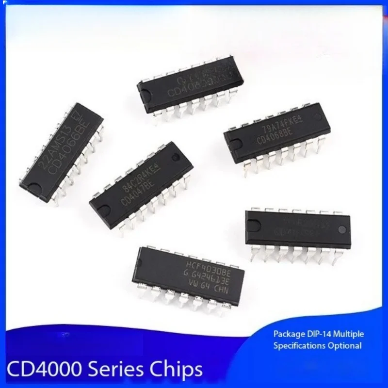 2PCS CD4030 4047 4066 4068 4069 4070 4071 4072 4073 DIP-14 in-line chip