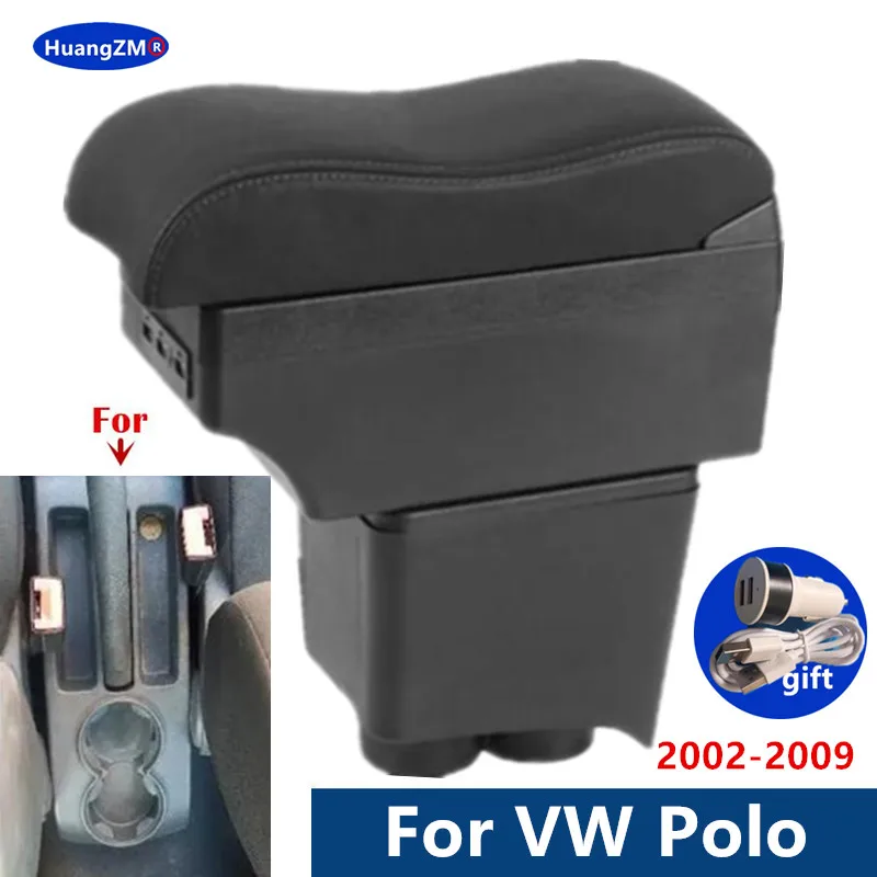 Für Volkswagen Polo Armlehne box Für VW Polo 9N3 Auto Armlehne box 2002-2009 Retrofit teile Lagerung box auto Innen zubehör
