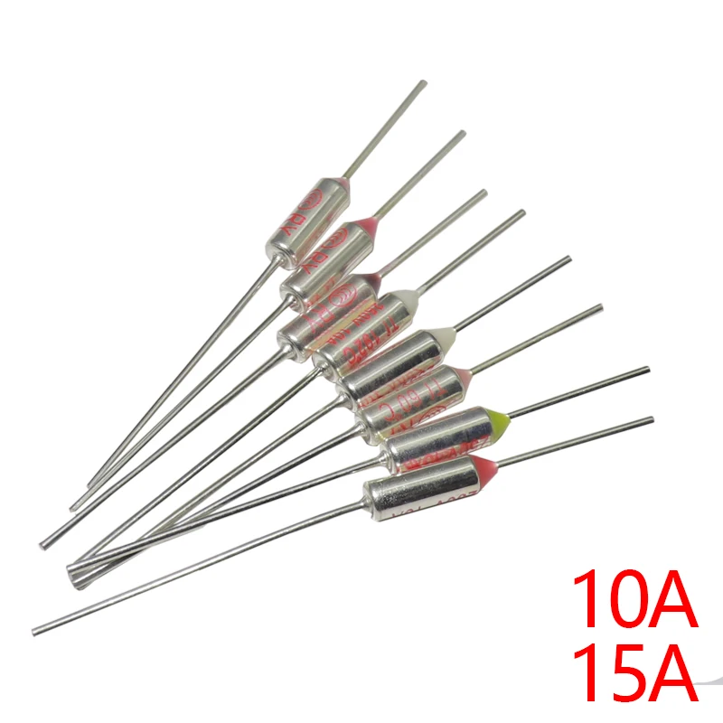【10PCS】RY TF Thermal Fuse 10A 15A Temperature 60C 65 70 72 73 75 77 85 95 110 115 121 130 142 157 167 172 185 192 230 240 300C