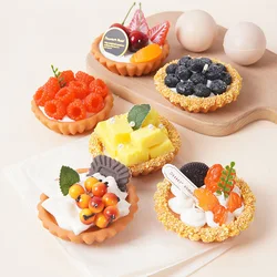 Fake Fruit Pie Cake Tart Model Fun Fruit Tart Dessert Prop Simulation Food Cream Food Play Desserts Artificial Foods Decorations