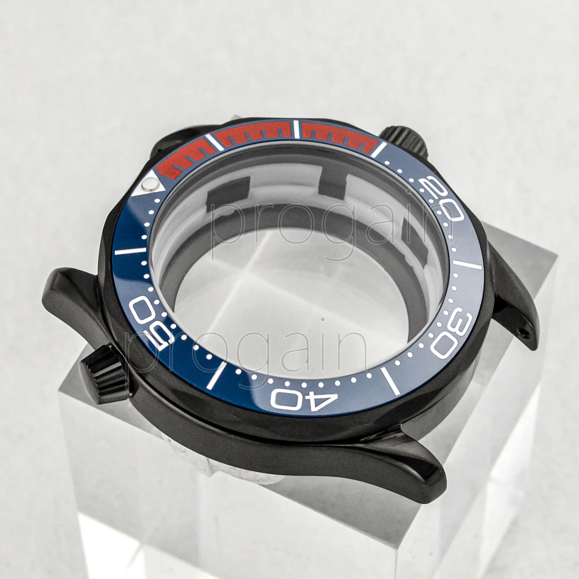 High Quality 41MM Stainless Steel watch Case for Seamaster 300 Sapphire Crystal Glass fit NH36 NH35 Automatic Movement mod parts