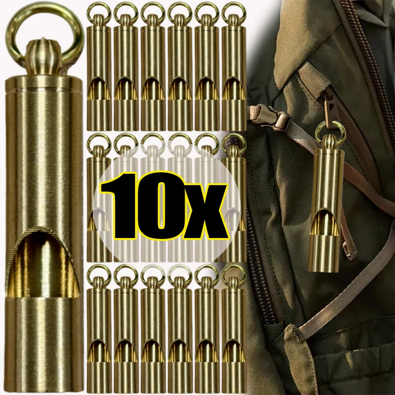 High Decibel Portable Rescue Signal Whistle Outdoor Survival Whistle Pendant Keychain Multifunctional Camping Tools 1-10PCS