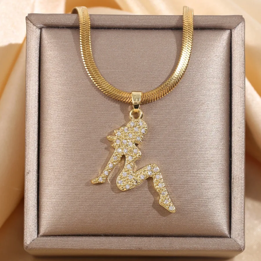 1 Hot Girl Hip Hop Pendant Necklace, A Fashionable and Bold Jewelry Accessory Gift, Gift Box Not Included