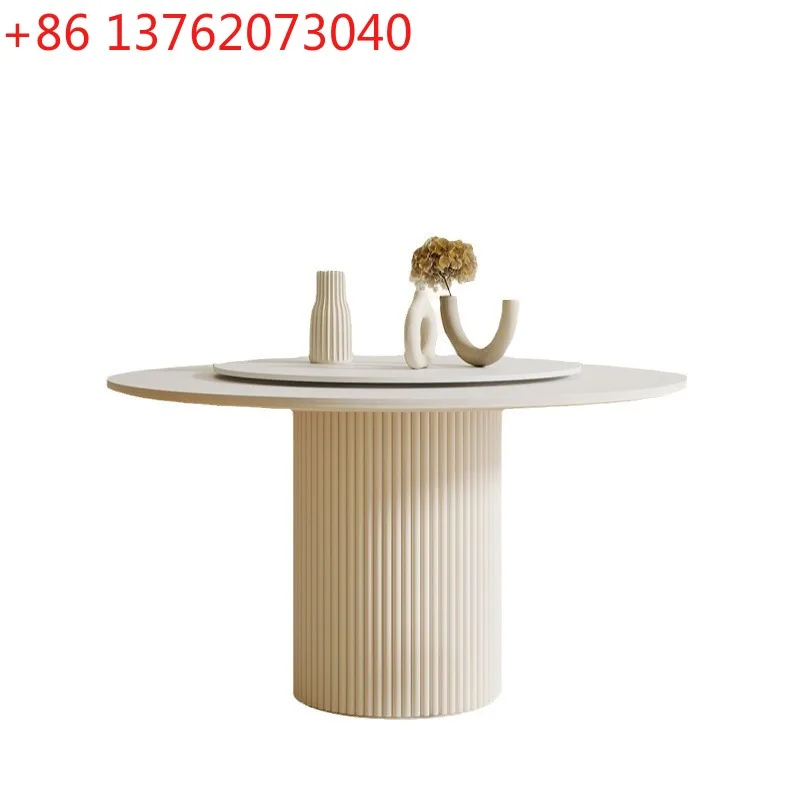 

Обеденный стол ваби, простой семейный обеденный стол в скандинавском стиле, круглый стол с римской колонной для маленькой квартиры, интернет-знаменитости