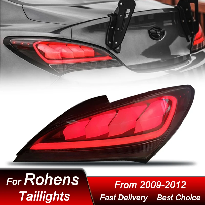 Car Tail Lights For Hyundai Rohens Coupe 2009-2012 new style full LED Dynamic Turn Signal Light Tail Lamp Assembly