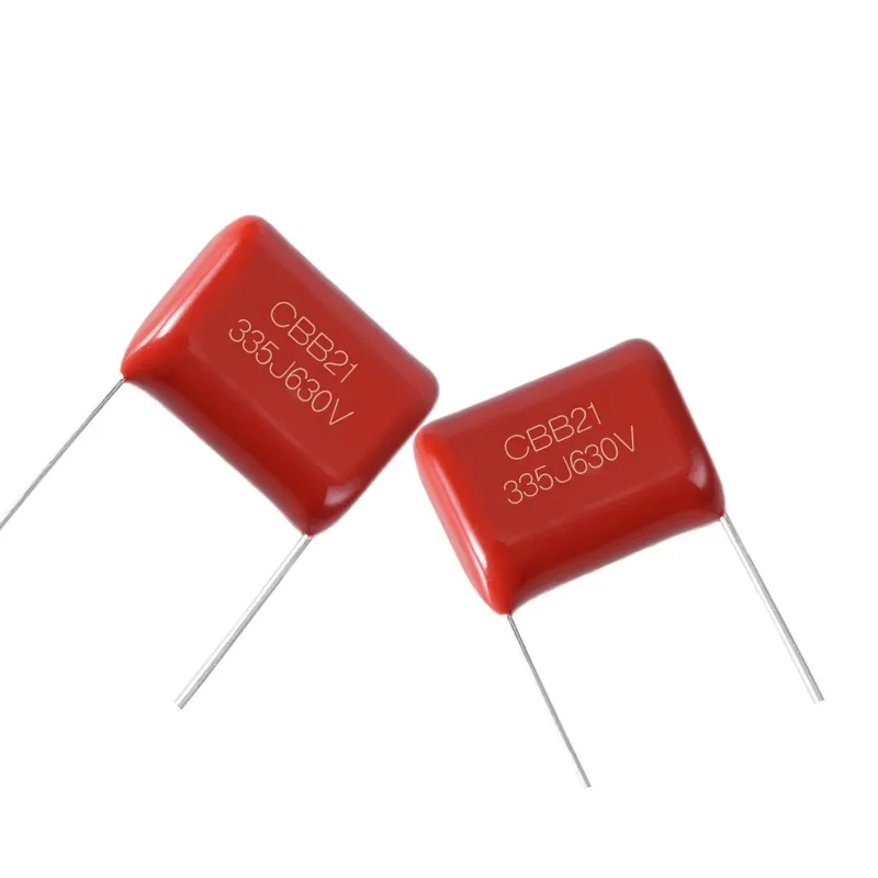 Capacitor do filme do polipropileno do CBB, 250V, 400V, 450V, 630V, 101, 103, 104, 105, 222, 223, 224, 225, 332, 333, 334J, 472, 473, 474J, 10NF, 0,1 UF, 10 PCes