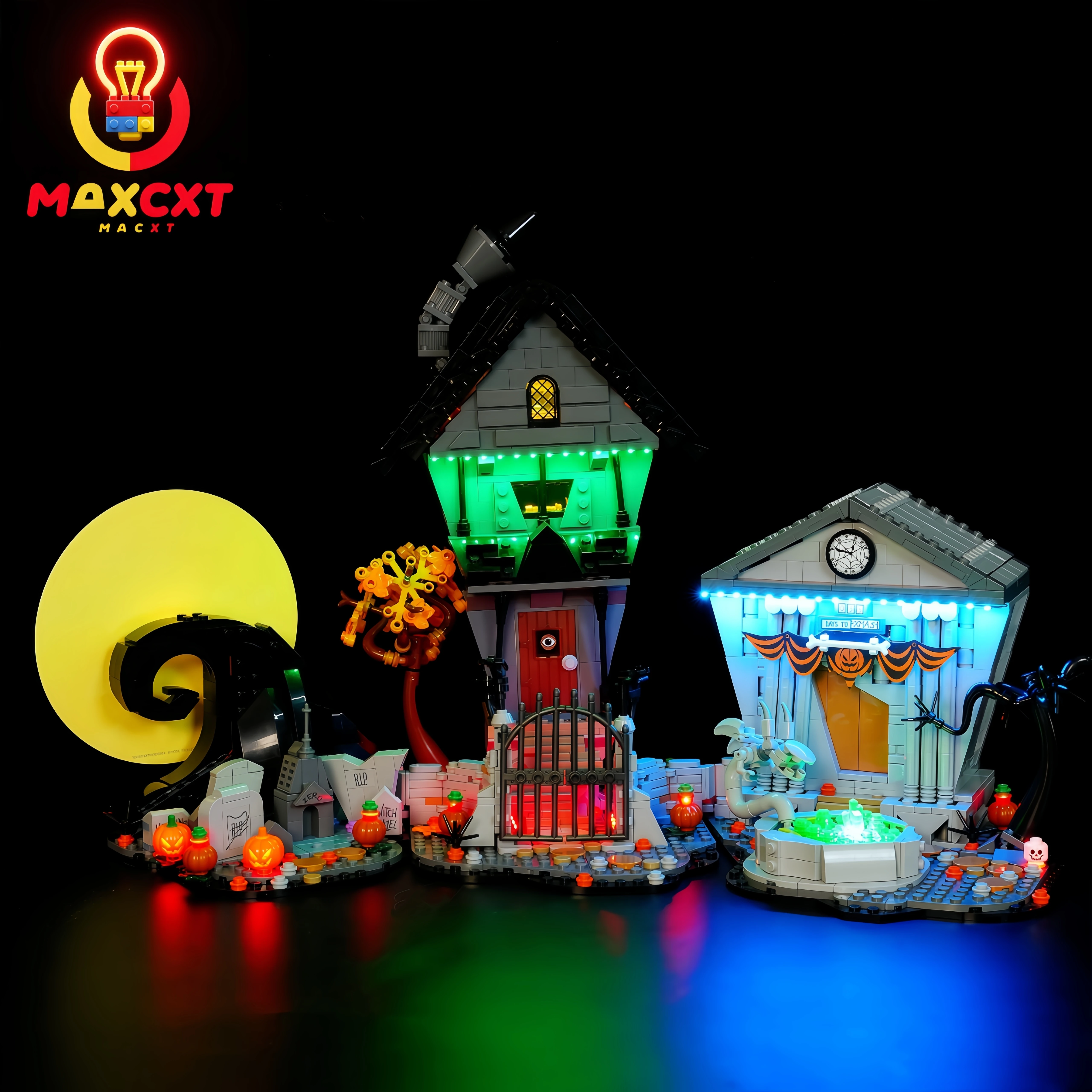 MAXCXT LED Light For LEGO 21351 Disney Tim Burton's The Nightmare Before Christmas Building DIY Decorative Lamp NOT Building