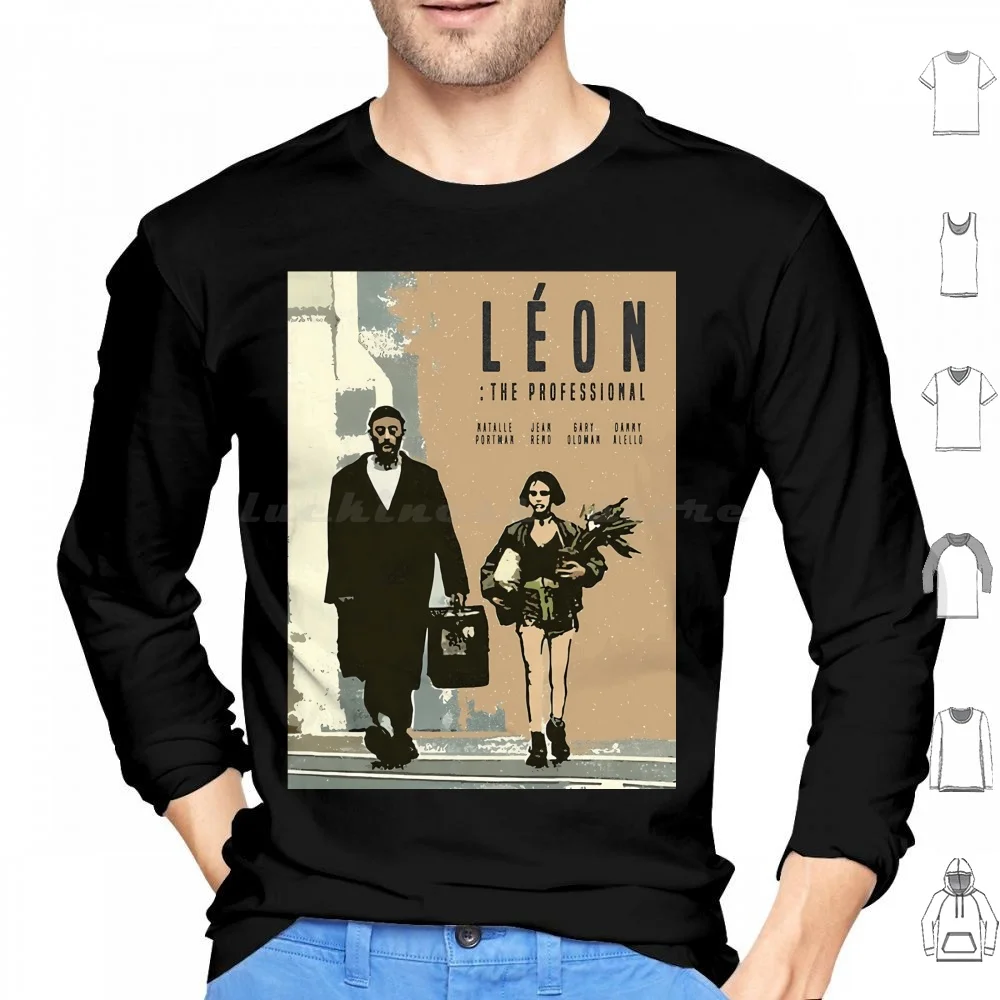 

Leon Retro Movie Hoodie cotton Long Sleeve Leon Leon The Professional Movie The Professional Leon Montana Mathilda