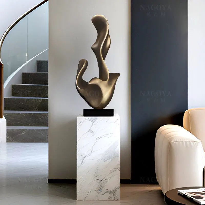 Room decoration items endless life sculptures abstract art sculptures luxurious living room decorations artistic fiberglass deco