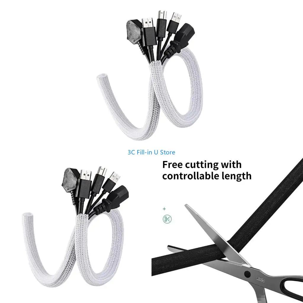 G8TA PET Braided Cable Protectors Cable Sleeve For Automotive Engine Motorcycle And Home Electronics for Messy Cords