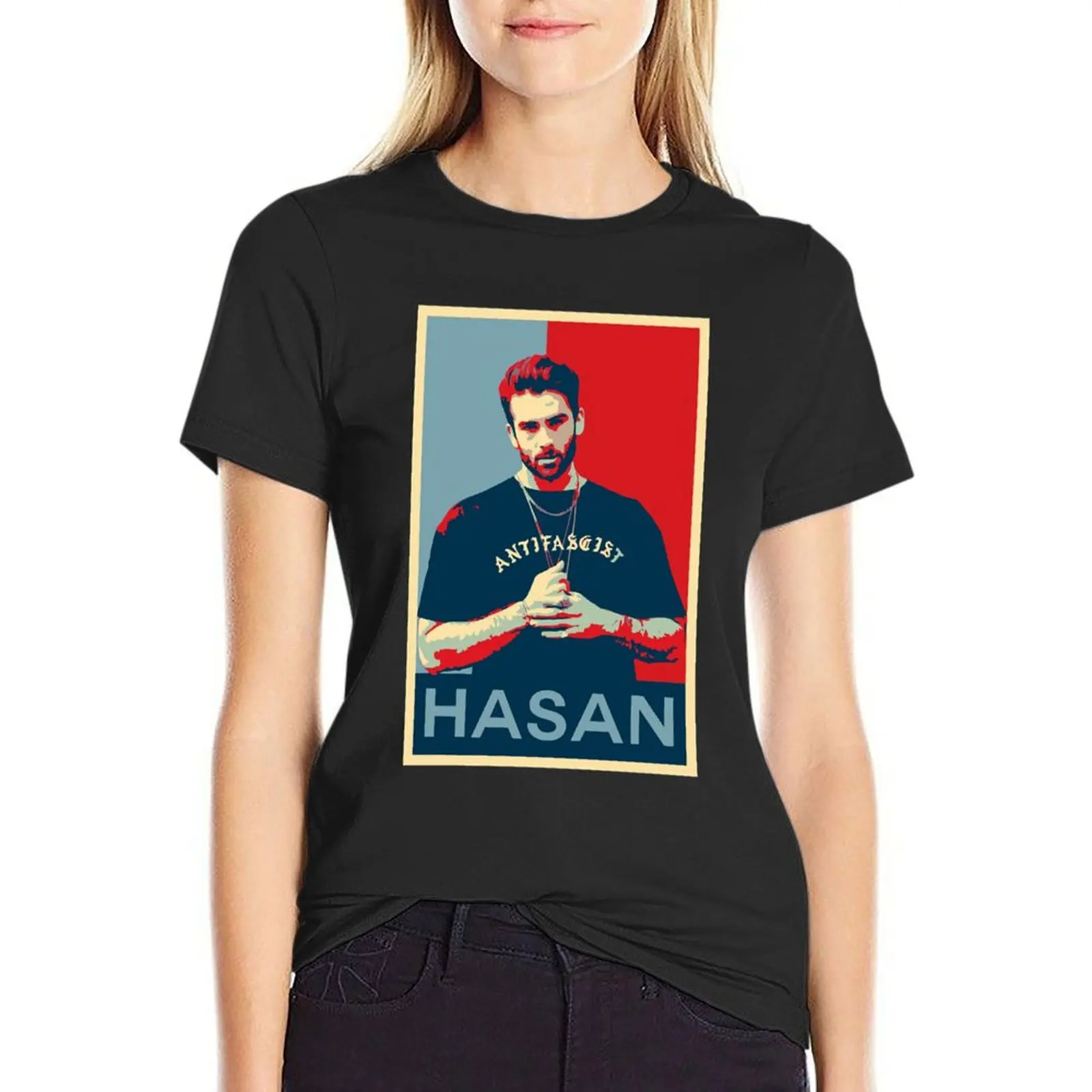 Vintage Hasan Piker Twitch Streamer Awesome Game T-Shirt cute tops graphics korean fashion ariat shirts for Women