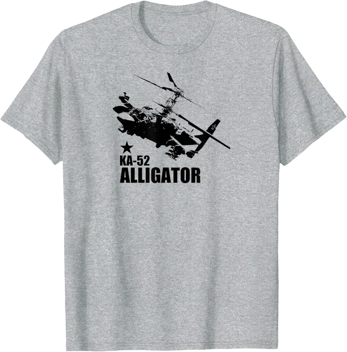 Kamov Ka-52 Alligator Attack Helicopter T-Shirt 100% Cotton O-Neck Short Sleeve Summer Casual Mens T-shirt Streetwear