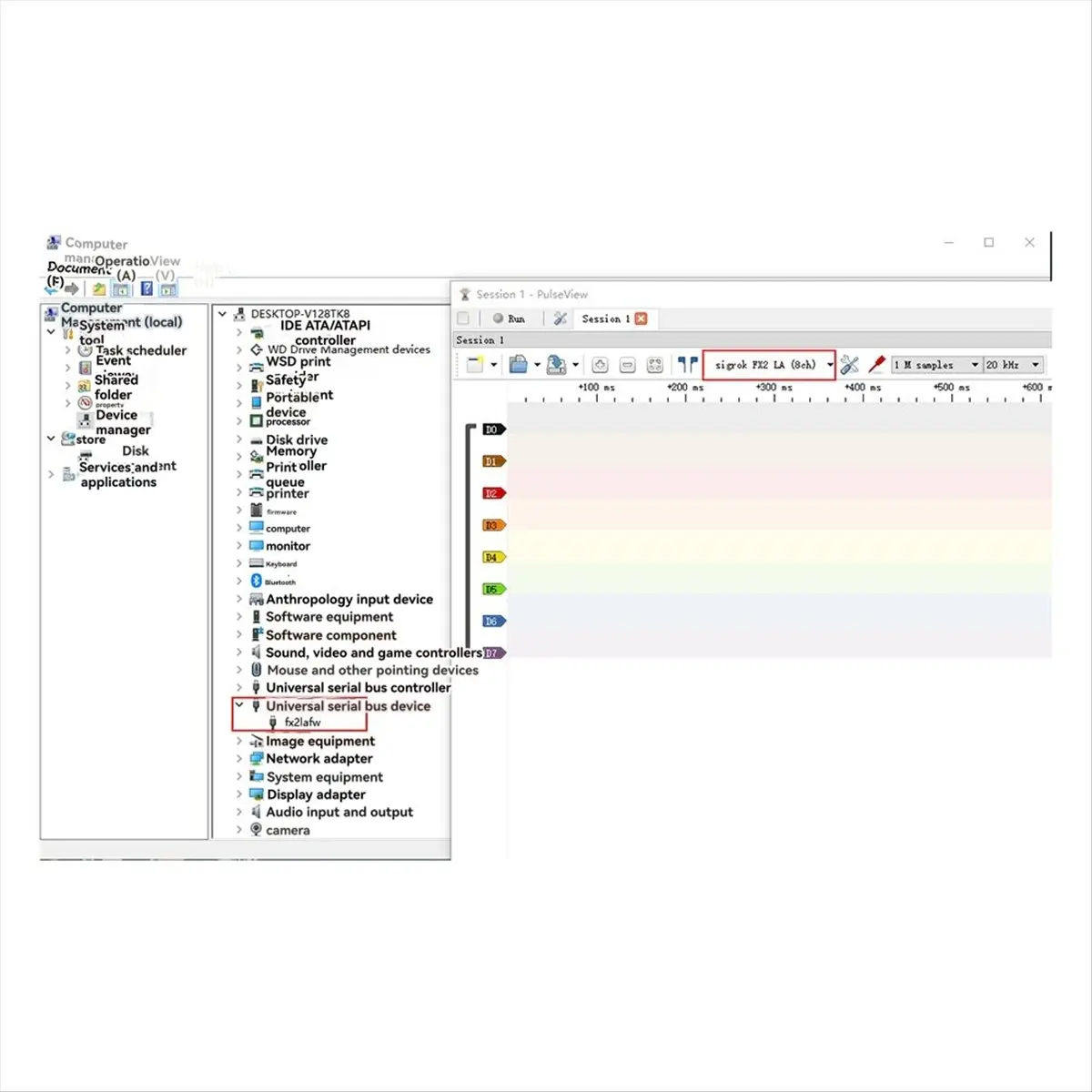 DTD1427~NanoDLA Logic Analyzer Kit TYPE-C SCM FPGA Debugging Protocol Analyzer 24MHz SampleRate 8CH Open Source