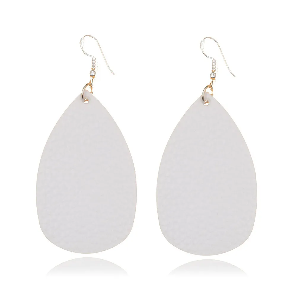 8Pairs PU Water Drop Dangle Earrings Set for Women Wedding Bridal Party Accessories Gift PU Dangle Earrings