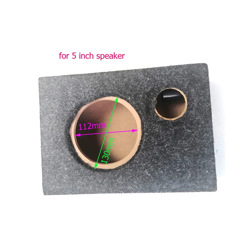 

5 inch 5.25 Car Audio Felt Wooden Box Empty Shell Modified Subwoofer Speaker Active Enclosure