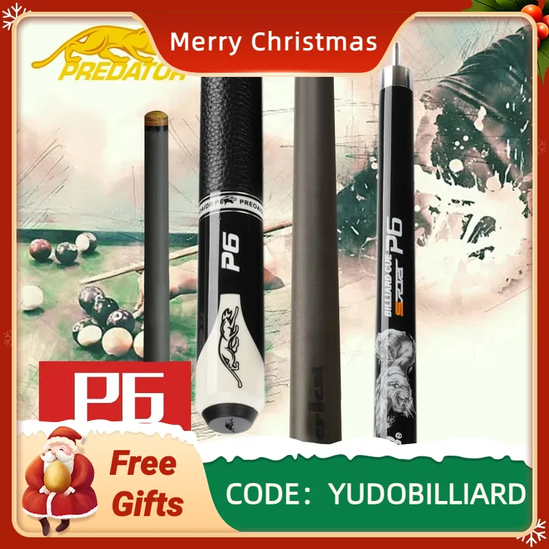 PREOAIDR P6 Billiards Carbon Fiber Pool Cue Stick 11.5/12.4mm Tip Uniloc Joint Billiard Cue Carbon Technology Carbon Energy Cue