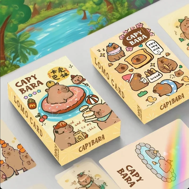 

Capybara Creative Laser Card Cartoon Anime Character Derivative Peripheral Collection Cards Boys Girls Cute Birthday Party Gifts