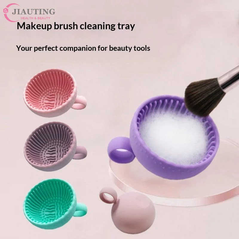 1Pcs Premium Silicone Scrubber & Non-slip Bowl Quick Clean Makeup Brush Cleaning Bowl Effortless Deep Cleaning For All Facial