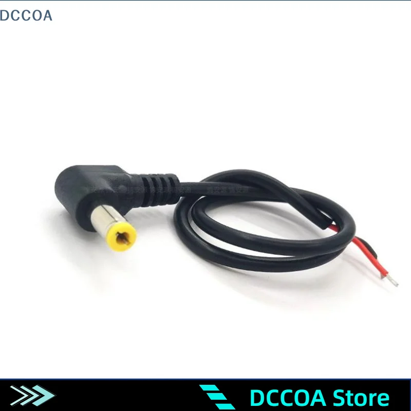 

1/5PCS Right Angled 90 Degree Power Cable 30cm DC Power Connector 5.5x2.5mm/2.1mm Male Plug Cable