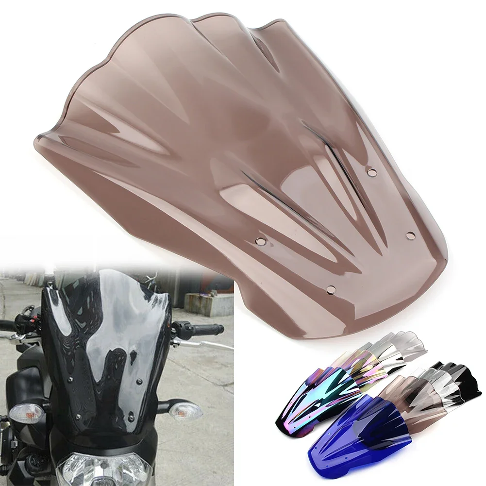 Parabrisas de motocicleta, cubierta de carenado ABS, pantalla de viento de doble burbuja para MT07 2014-2017 Yamaha MT-07 2014 2015 2016 2017