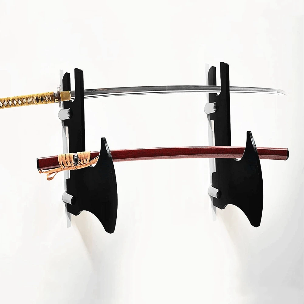 Sword Display Stand Sword Hook Acrylic Two-Layer Wall-Mounted Samurai Sword Stand Display Stand Support All Swords A