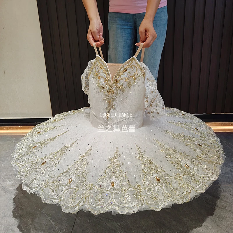 BT250647 Disfraces de tutú de ballet color personalizado profesional tamaño personalizado niños niñas mujeres adultos crema