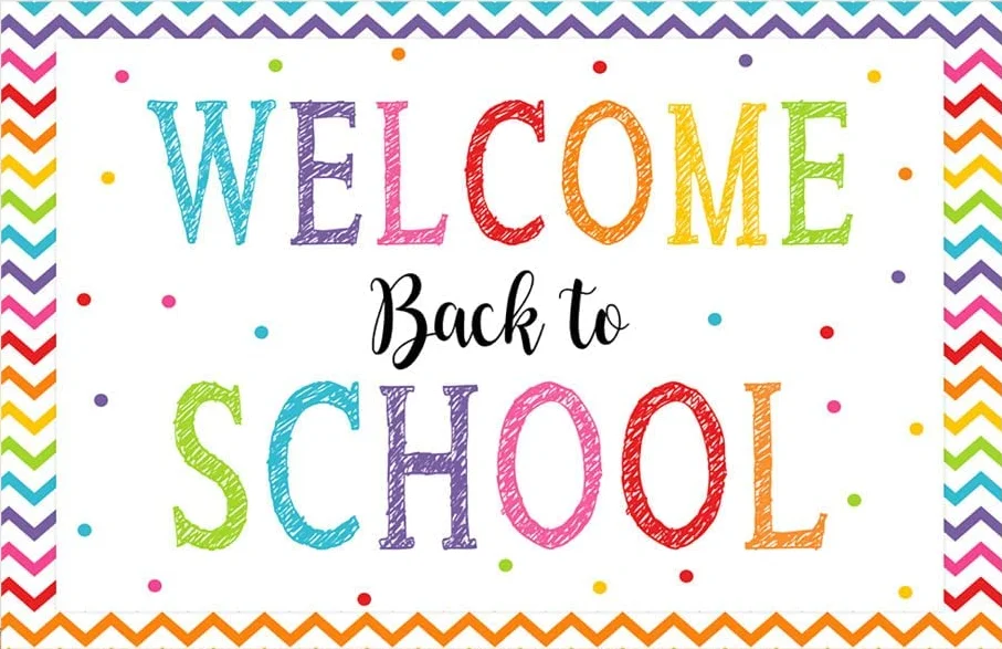 Welcome Back To School Backdrop First Day of School Colorful Photography Background Kids Kindergarten Classroom Party Decoration