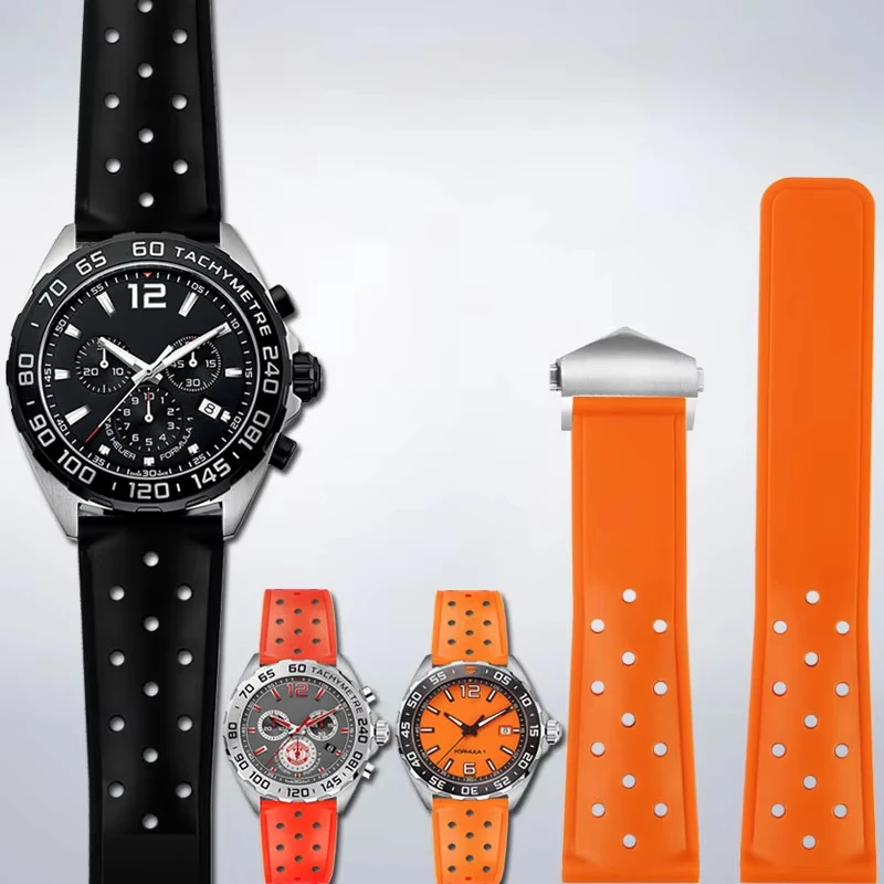 bracelete-de-relogio-respiravel-para-tag-heuer-22mm-vermelho-preto-azul-f1-racing-kalera-monaco-series-silicone-borracha-anti-allergy