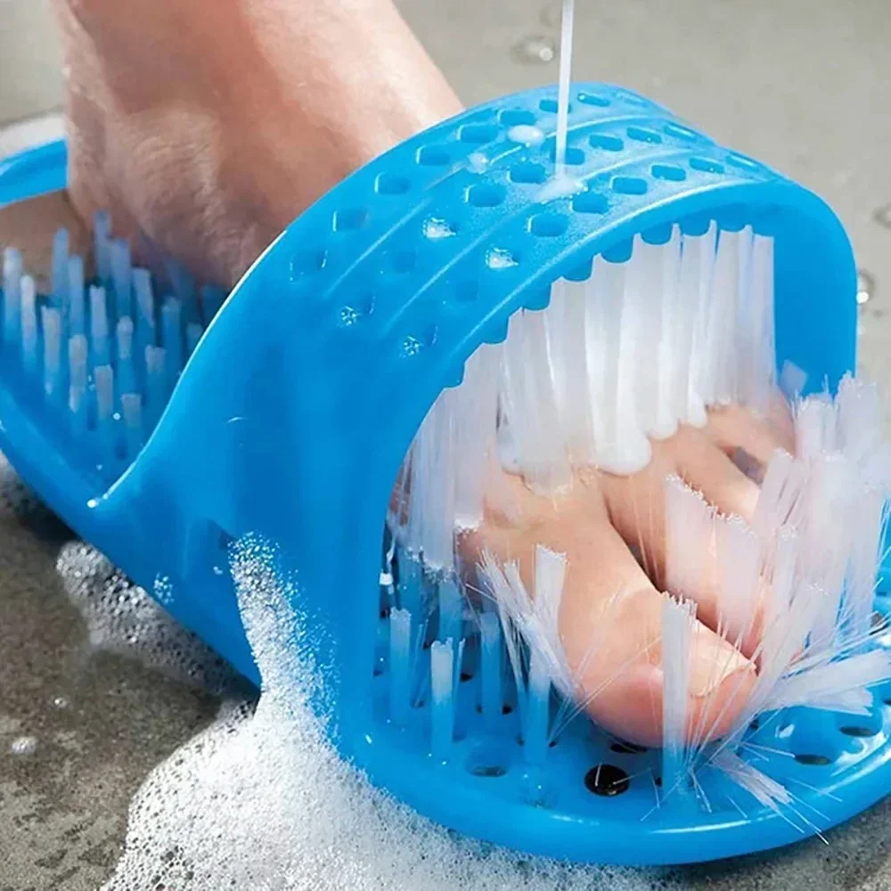 1PC Dusche Fuß Wäscher Massage Bad Bad Fuß Pinsel Entfernen Abgestorbene Haut Reiniger Spa Peeling Waschmaschine Waschen Slipper werkzeuge – Detail 9