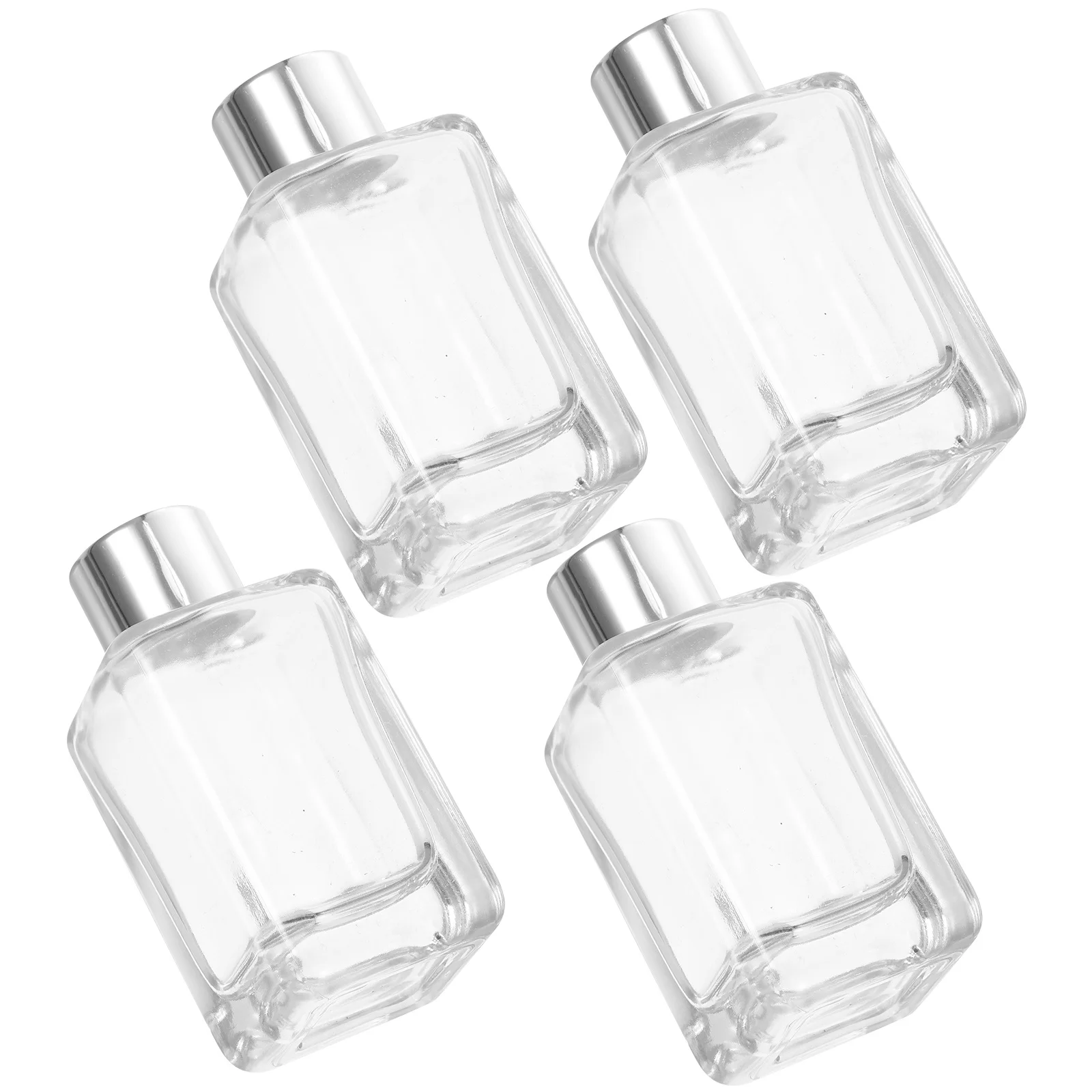 4-teiliges Auto-Parfüm-Diffusor-Glasflaschen, nachfüllbar, auslaufsicher, Organizer-Set für ätherische Öle, Zuhause, Badezimmer, Schminktisch
