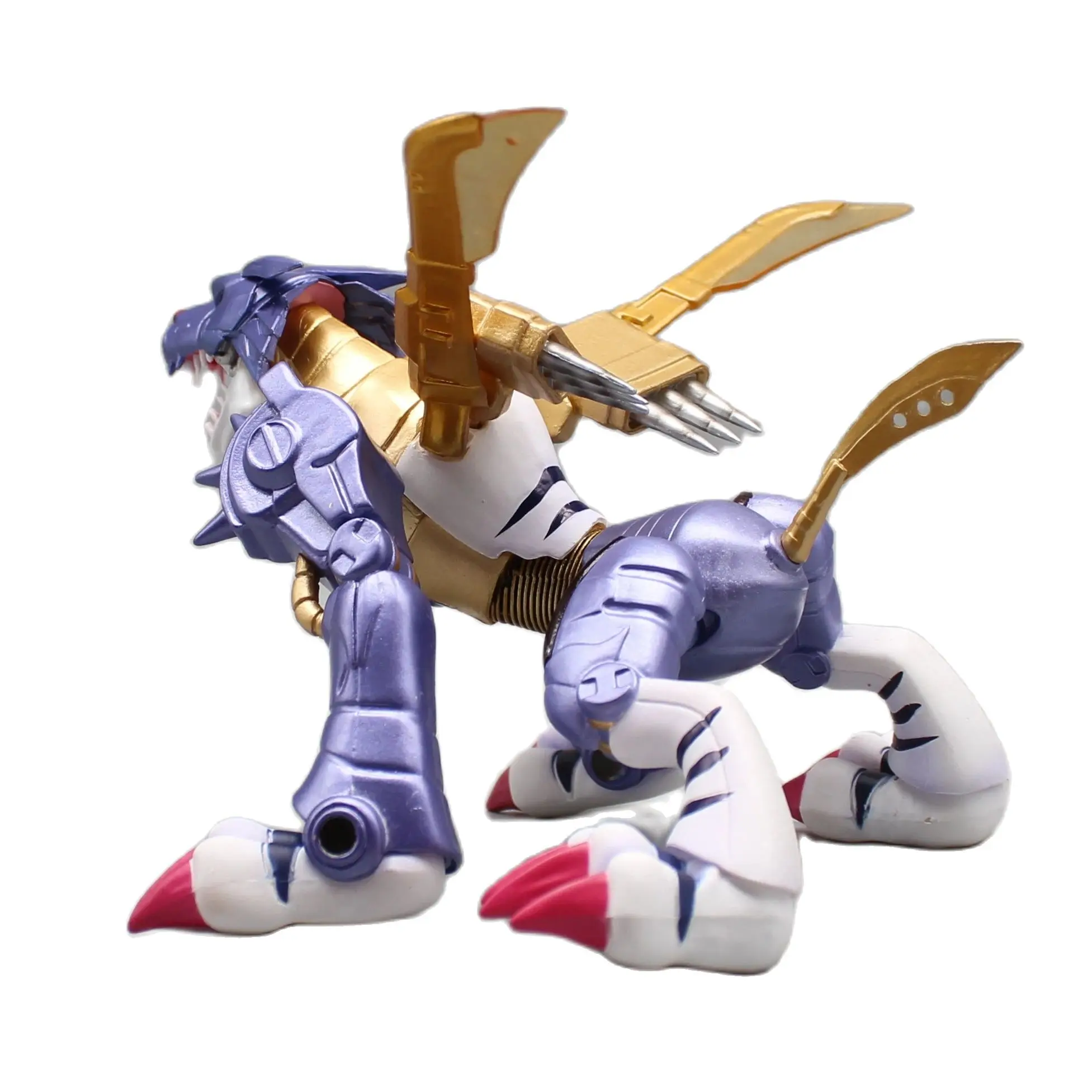 Digimon Aventura Garurumon Brilhante Animação Figura, Máquinas De Aço Digital, Lobo Anime Modelo Ornamentos Decoração, 14,5 cm