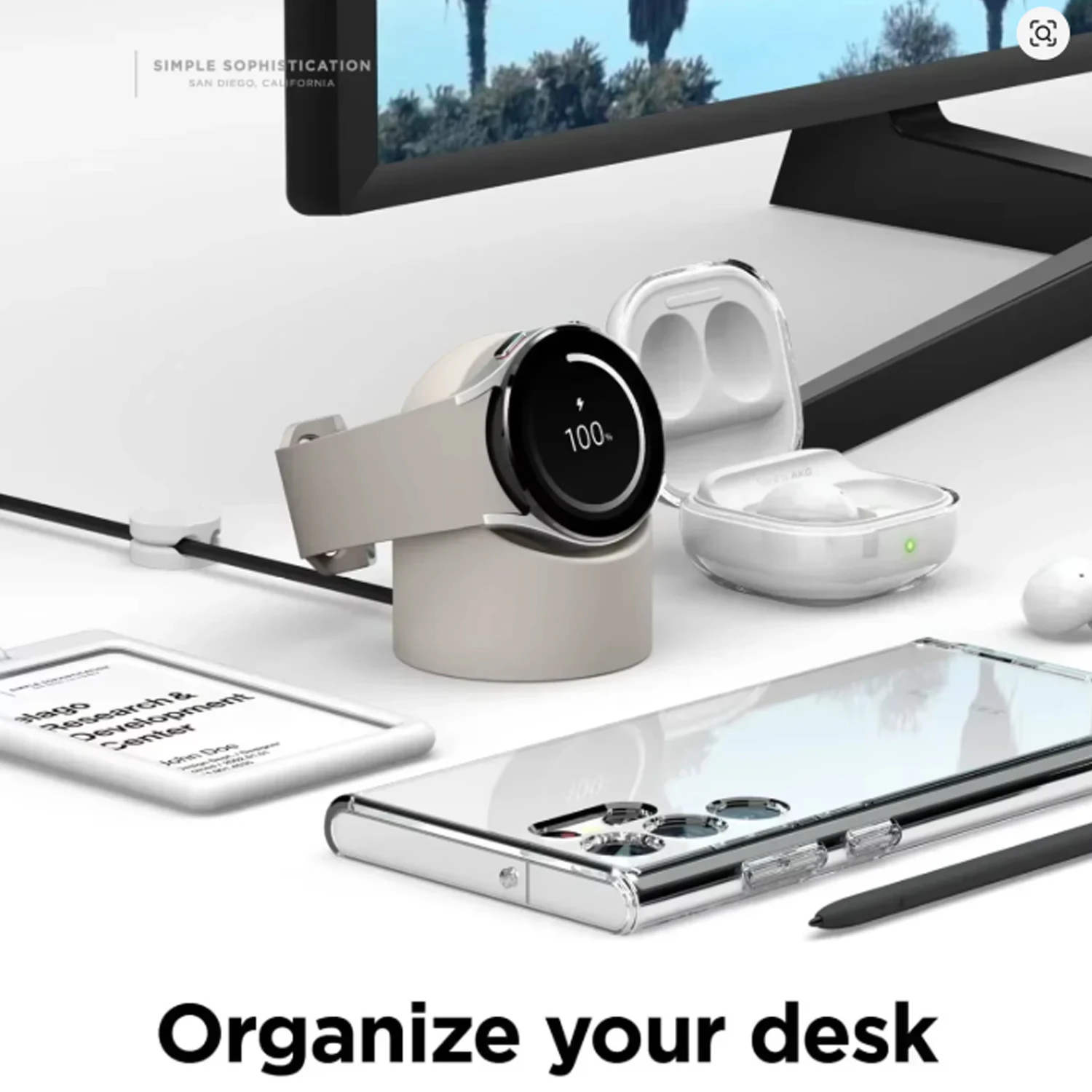 

New Compatible with Samsung Galaxy Watch 7 Charger Stand 26 27 28mm Galaxy Watch 3 4 5Pro 6 Charge silicone Stand Charging baser