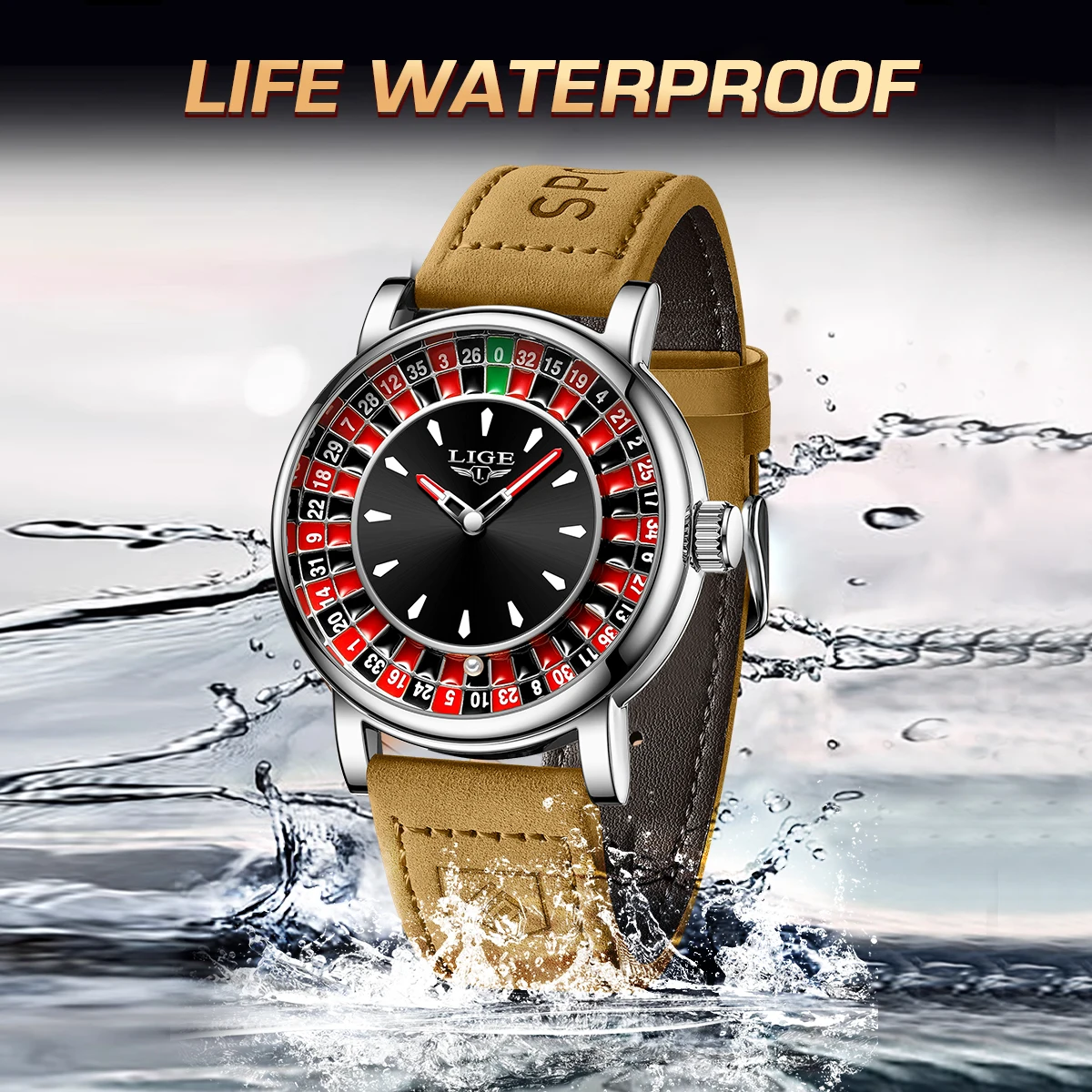 

Мужские часы LIGE 2026, модные, роскошные, водонепроницаемые, светящиеся, спортивные, кварцевые, наручные, подарок для мужчин, часы для мужчин + коробка.
