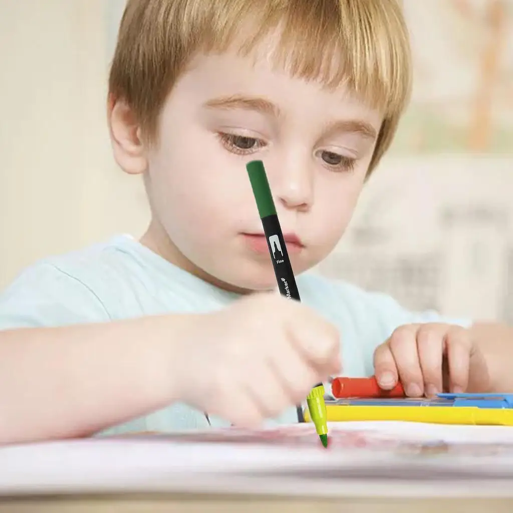 4 Dual Tip Flexible for Manga Calligraphy Painting Writing Art Crafts Projects