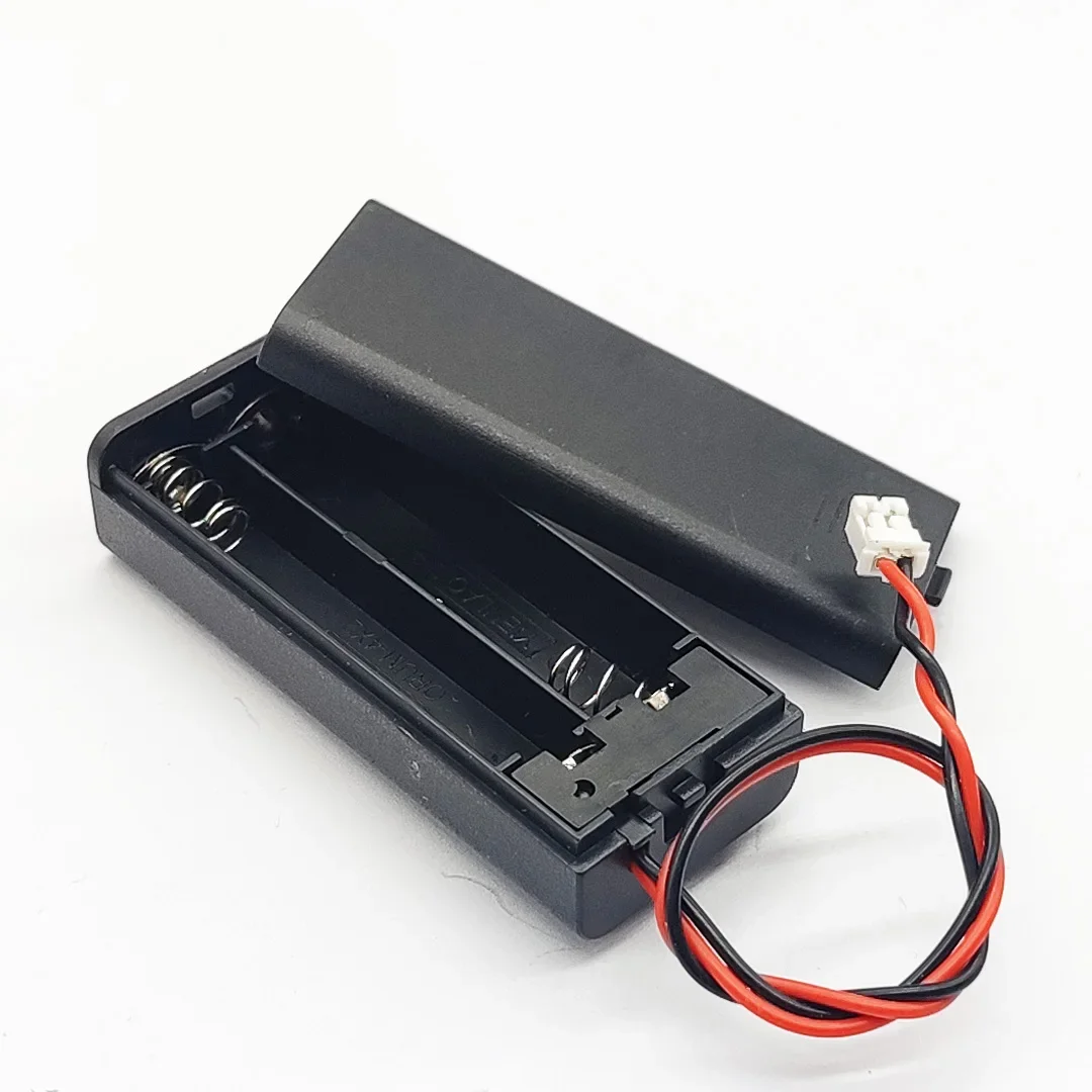 50pcs/lot 2 AAA Battery Holder Case with PH2.0 JST Connector 3V 2AAA Battery Storage Box Cover With Switch Cable Wire Wholesale