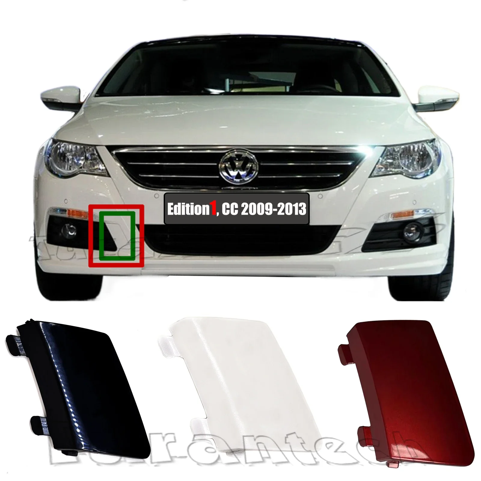 Front Tow Cover for 09-17 Vw CC Passat CC coupe VR6 V6 R-line Sedan Sport Towing Eye Hook Cap