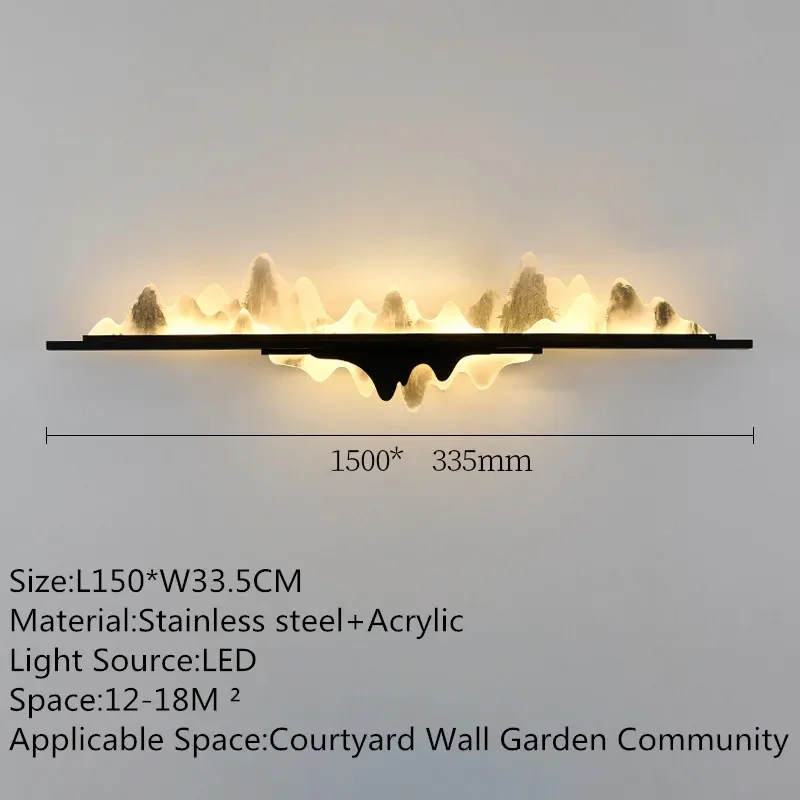 CEDRIC Electricity Outdoor Mural Lamp Creative Landscape Waterproof Mural Courtyard Wall Garden Communit Decoration Painting