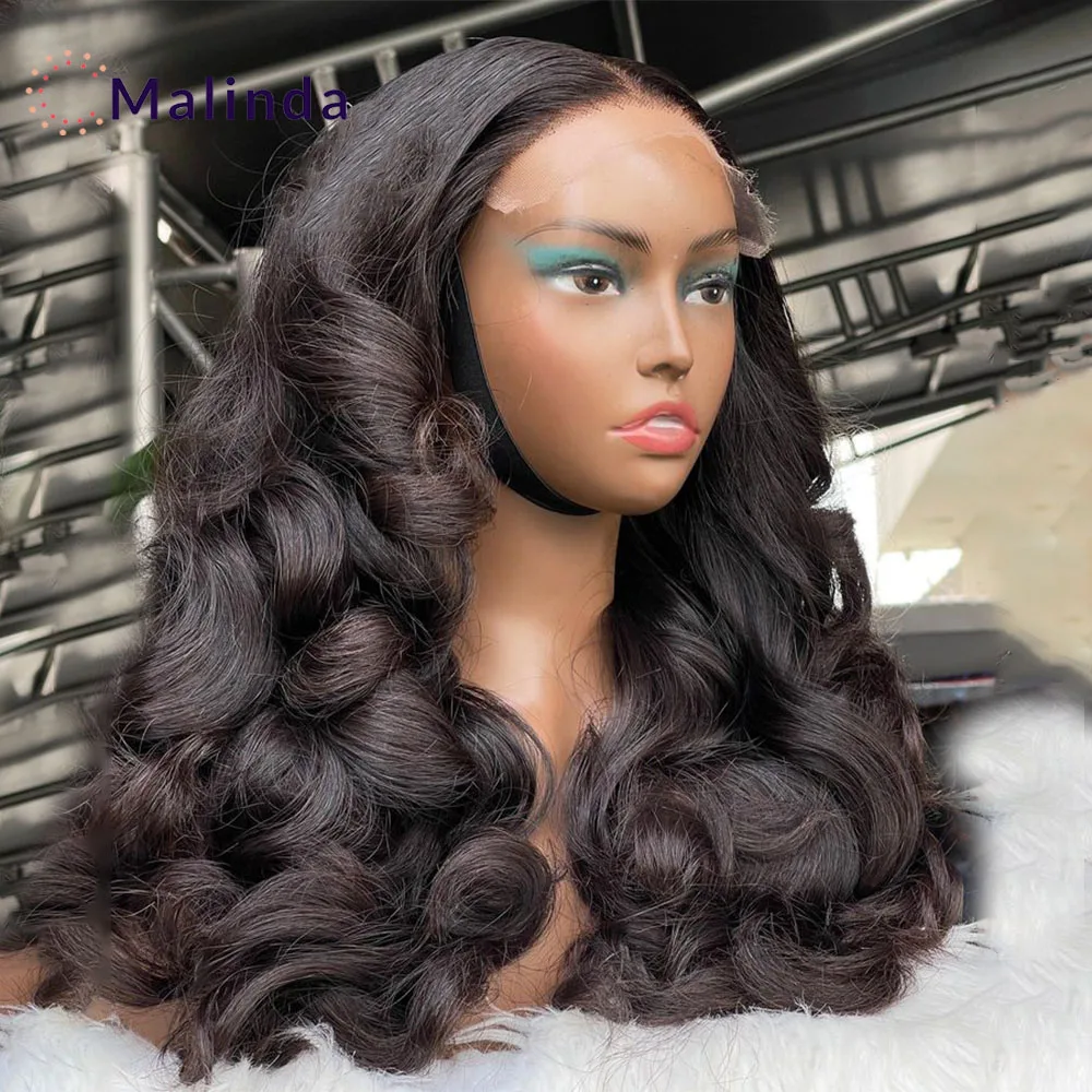 Peruca de cabelo humano sem cola, nós branqueados, solto profundo, Real HD transparente Lace Frontal, pré arrancado, pronto para ir, 13x4, 300% Densidade