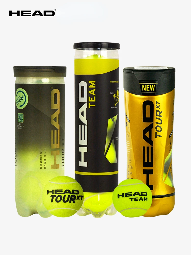 2024 Original HEAD Tennis Balls Competition Training Tennis Ball TEAM High Elastic Resistance HEAD TOUR Tennis Ball 3B 4B 1 Tube